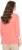 Ulla Popken Make It Amazing 3/4 Sleeve Graphic Tee Coral - Печатни тениски за жени - 