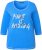 Ulla Popken Make It Amazing 3/4 Sleeve Graphic Tee Pacific Blue - Печатни тениски за жени - 