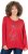 Ulla Popken Holiday Long Sleeve Graphic Tee Salsa Red - Печатни тениски за жени - 