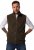 JP1880 Fleece Vest Stand-up Collar Brown - Якета - мъжки якета големи размери