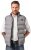 JP1880 Quilted Vest Outdoor Stand-up Collar Grey - Якета - мъжки якета големи размери