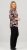 Scandinavian Caramel Flowers Blouse Purple and Brown - Печатни тениски за жени - 