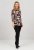 Scandinavian Caramel Flowers Blouse Purple and Brown - Печатни тениски за жени - 