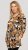 Scandinavian Caramel Flower Petals Tunic Orange and Brown - Печатни тениски за жени - 