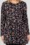 Scandinavian Caramel Flower Petals Tunic Copper and Blue - Печатни тениски за жени - 