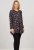 Scandinavian Caramel Flower Petals Tunic Copper and Blue - Печатни тениски за жени - 