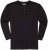 Adamo Sven Regular fit Serafino Long sleeve T-shirt Black - Тениски - мъжки тениски големи размери