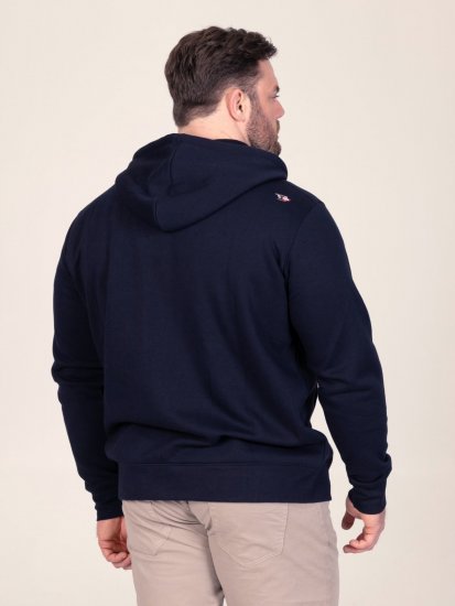 D555 Hector Adventurer Printed Zip Through Hoody Нейви - Суичъри & cуичъри с качулка - мъжки суичъри големи размери