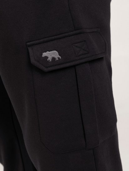 D555 Dexter 1 Cargo Jogger With Bear Embroidery TALL Черно - TALL Спортни панталони - TALL долнища за анцуг за високи мъже