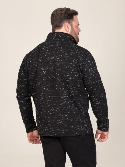 D555 Chandler Reno 1/4 Zip Neck Sweatshirt With Bear Logo Черно - Суичъри & cуичъри с качулка - мъжки суичъри големи размери