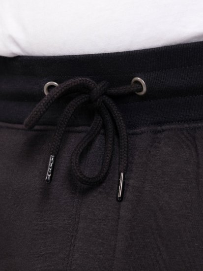 D555 Dexter 1 Cargo Jogger With Bear Embroidery Черно - Спортни панталони & Kъси панталони - мъжки спортни панталони големи размери