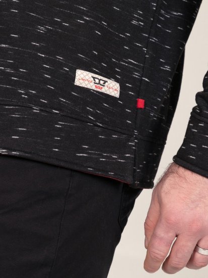 D555 Chandler Reno 1/4 Zip Neck Sweatshirt With Bear Logo Черно - Суичъри & cуичъри с качулка - мъжки суичъри големи размери