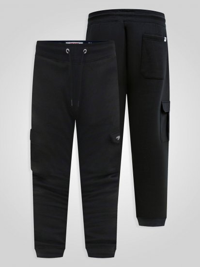 D555 Dexter 1 Cargo Jogger With Bear Embroidery Черно - Спортни панталони & Kъси панталони - мъжки спортни панталони големи размери