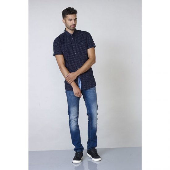 D555 Kurt Printed Short Sleeve Shirt - Ризи - мъжки ризи големи размери
