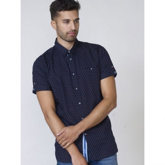 D555 Kurt Printed Short Sleeve Shirt - Ризи - мъжки ризи големи размери