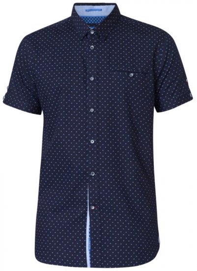 D555 Kurt Printed Short Sleeve Shirt - Ризи - мъжки ризи големи размери