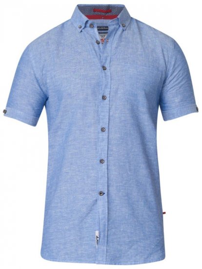 D555 Eric Linen Short Sleeve Shirt - Ризи - мъжки ризи големи размери