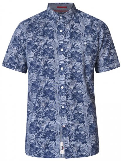 D555 Sheldon Hawaii Shirt Navy - Ризи - мъжки ризи големи размери