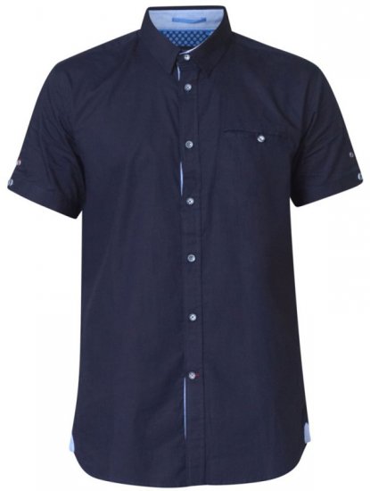 D555 Tim Short Sleeve Shirt Navy - Ризи - мъжки ризи големи размери