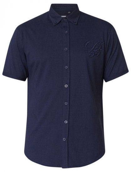 D555 Beaver Couture Jersey Shirt Navy - Ризи - мъжки ризи големи размери