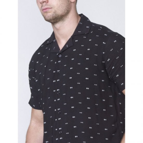 D555 Luciano Bowling Shirt Black - Ризи - мъжки ризи големи размери