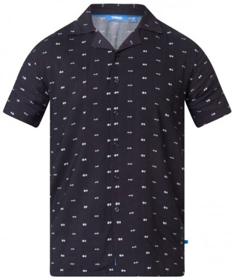 D555 Luciano Bowling Shirt Black - Ризи - мъжки ризи големи размери