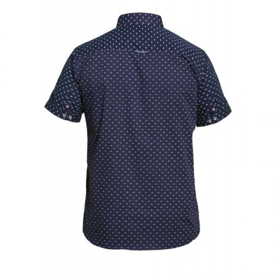 D555 Barrington Short Sleeve Shirt Navy - Ризи - мъжки ризи големи размери
