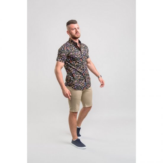 D555 Emmet Floral Shirt Black - Ризи - мъжки ризи големи размери