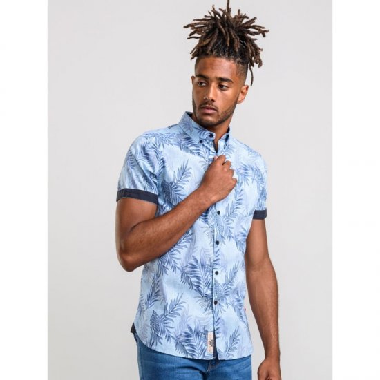 D555 Santana Hawaii Shirt Sky Blue - Ризи - мъжки ризи големи размери