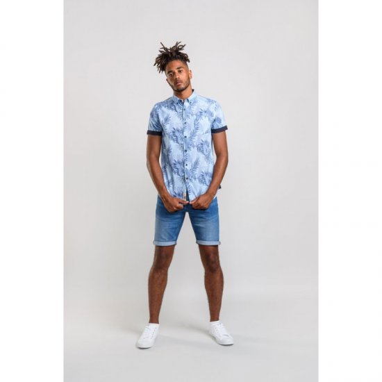 D555 Santana Hawaii Shirt Sky Blue - Ризи - мъжки ризи големи размери