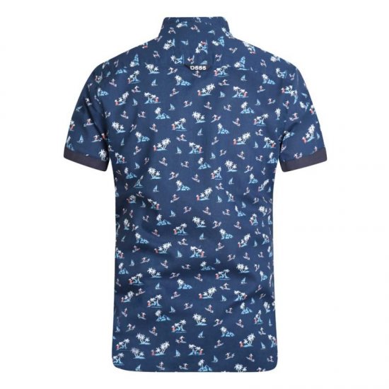 D555 Davian Hawaii Shirt Navy - Ризи - мъжки ризи големи размери