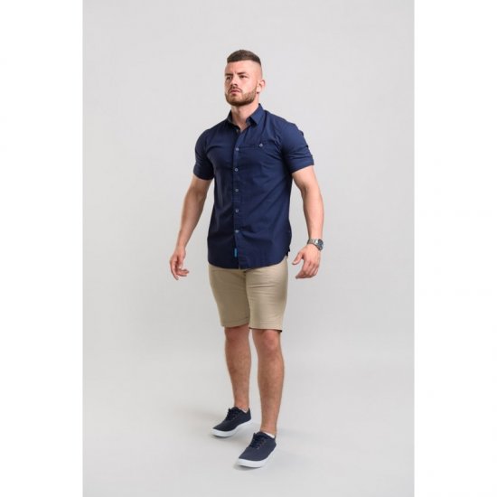 D555 Wesson Shirt Navy - Ризи - мъжки ризи големи размери