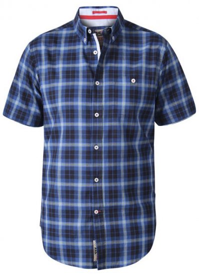 D555 Watson Short Sleeve Shirt Navy - Ризи - мъжки ризи големи размери