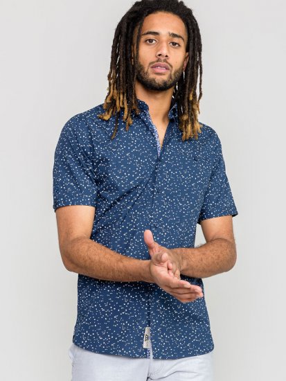 D555 FINDON Print Shirt - Ризи - мъжки ризи големи размери