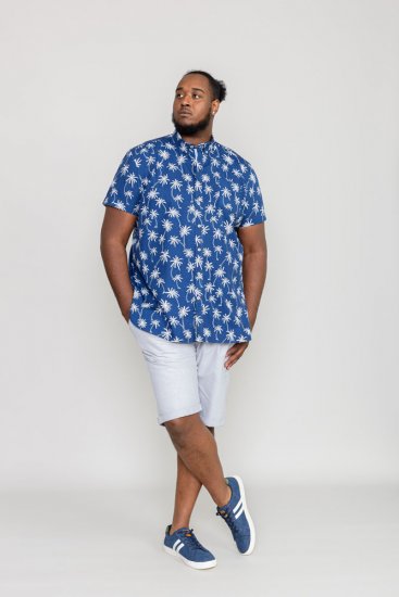 D555 BURLEY Palm Tree Print Shirt - Ризи - мъжки ризи големи размери