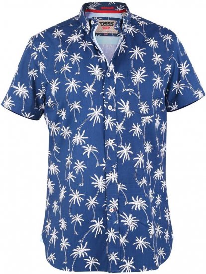 D555 BURLEY Palm Tree Print Shirt - Ризи - мъжки ризи големи размери