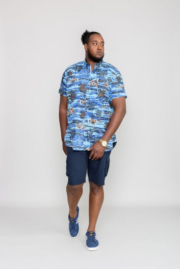D555 CHARFORD Hawaiian Reverse Printed Shirt - Ризи - мъжки ризи големи размери