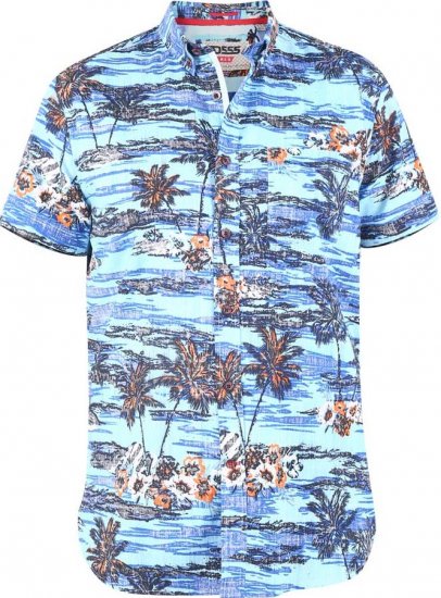 D555 CHARFORD Hawaiian Reverse Printed Shirt - Ризи - мъжки ризи големи размери