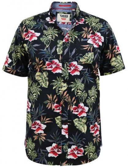 D555 Wilton Hawaiian Ao Print Short Sleeve Shirt - Ризи - мъжки ризи големи размери