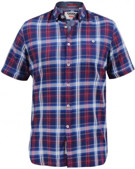 D555 Portland Check Button Down Collar S/S Shirt - Ризи - мъжки ризи големи размери