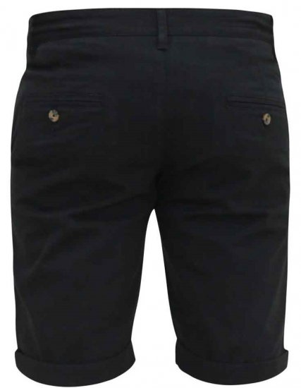 D555 Nelson Stretch Chino Shorts Black - Шорти - мъжки къси панталони големи размери