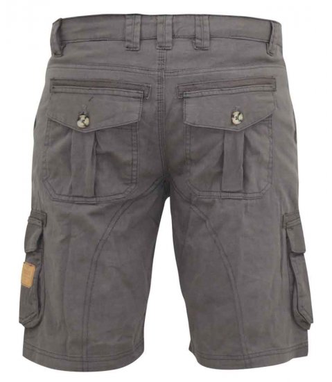 D555 Melton Cotton Cargo Shorts Grey - Шорти - мъжки къси панталони големи размери