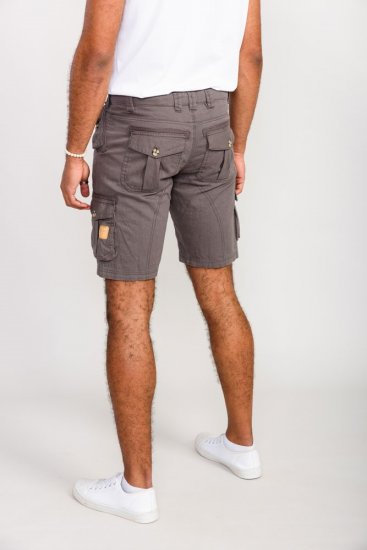 D555 Melton Cotton Cargo Shorts Grey - Шорти - мъжки къси панталони големи размери