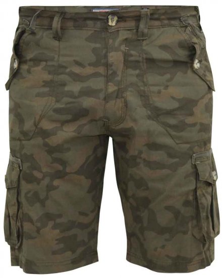 D555 Woobridge Camo Cotton Cargo Shorts - Шорти - мъжки къси панталони големи размери