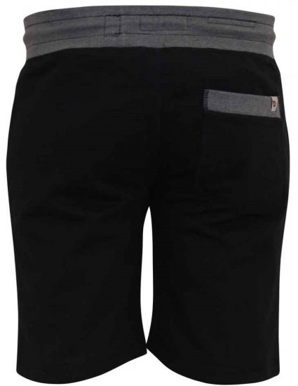 D555 Sutton Elasticated Waist Shorts With Embroidery Black - Спортни панталони & Kъси панталони - мъжки спортни панталони големи размери
