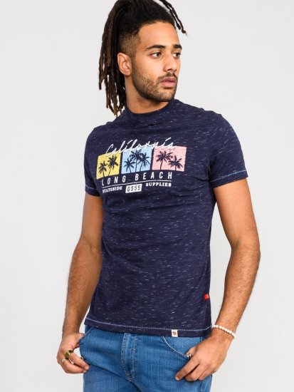 D555 Thorndon California Long Beach Printed T-Shirt - Тениски - мъжки тениски големи размери
