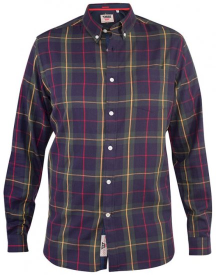 D555 Gladstone Check Button Down Collar Shirt - Ризи - мъжки ризи големи размери
