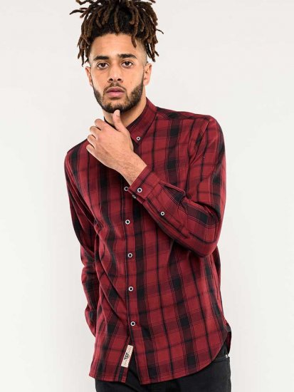 D555 Benalla Check Long Sleeve Button Down Shirt - Ризи - мъжки ризи големи размери