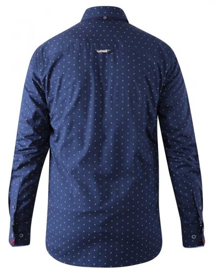 D555 Chilton LS Shirt Navy - Ризи - мъжки ризи големи размери