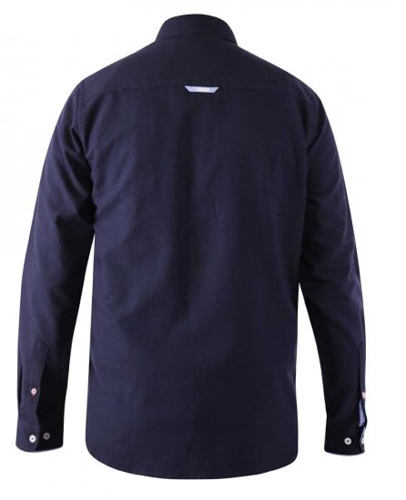 D555 Colchester LS shirt Navy - Ризи - мъжки ризи големи размери